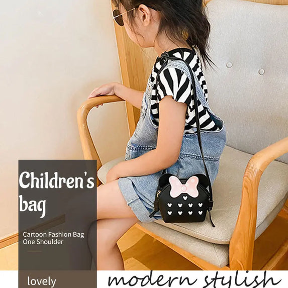 Women Fashion Cute Cartoon Mini Bag Portable Travel Crossbody Bag Simple Adjustable Shoulder Bag