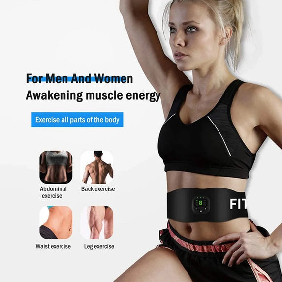 1pcs EMS Eletric Muscle Stimulator Abdominal Trainer 6 Modes Slimming Belt Vibrators Sports Equipment Massager For Body