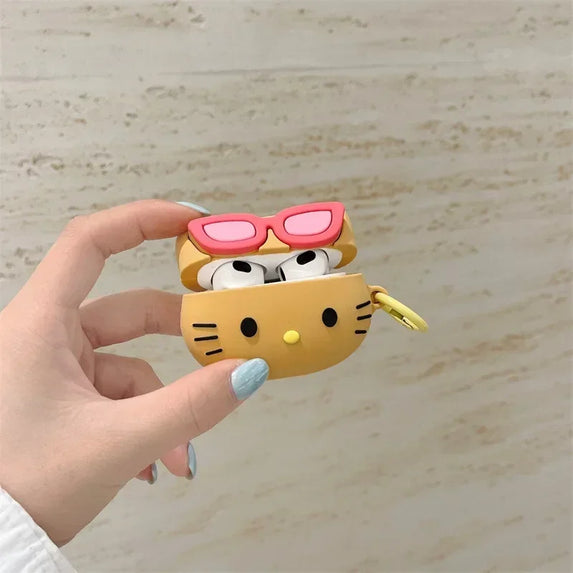 Sanrio Hello Kitty Earphone Case for AirPods 1 2 3 Pro 2 Silicone PC Bluetooth Charging Case Accessories