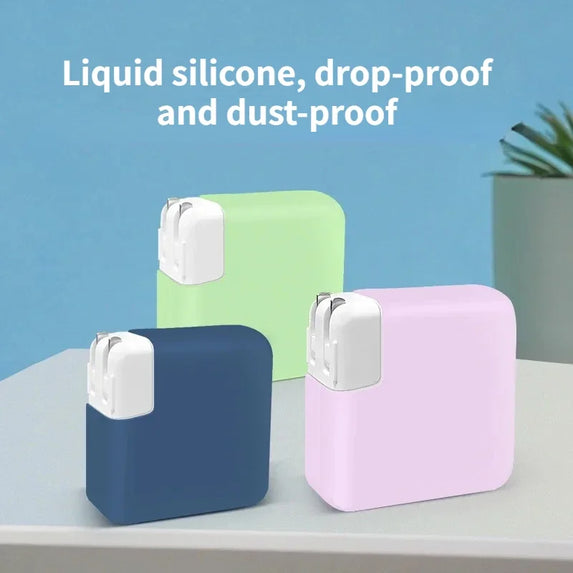 For Mac Book Pro 16 15 14 13 Inch 2024 2023 2022 Laptop Power Supply Silicone Case for MacBook 96 87 85 67 61 60 35 30 29W Case
