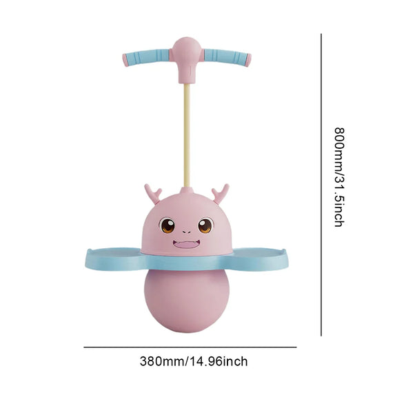 Panda Jumping Ball Exercise Balance Help Grow Tall Fitness Exercise Elastic Ball with Handle Outdoor Fun Bouncing Equipment