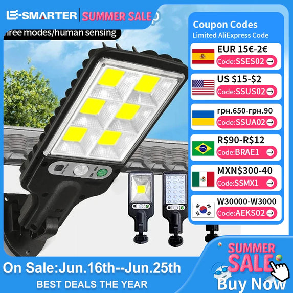 Solar Outdoor Led Courtyard Wall Lamp Human Body Induction Garden Terrace Garage Door Street Lamp 616
