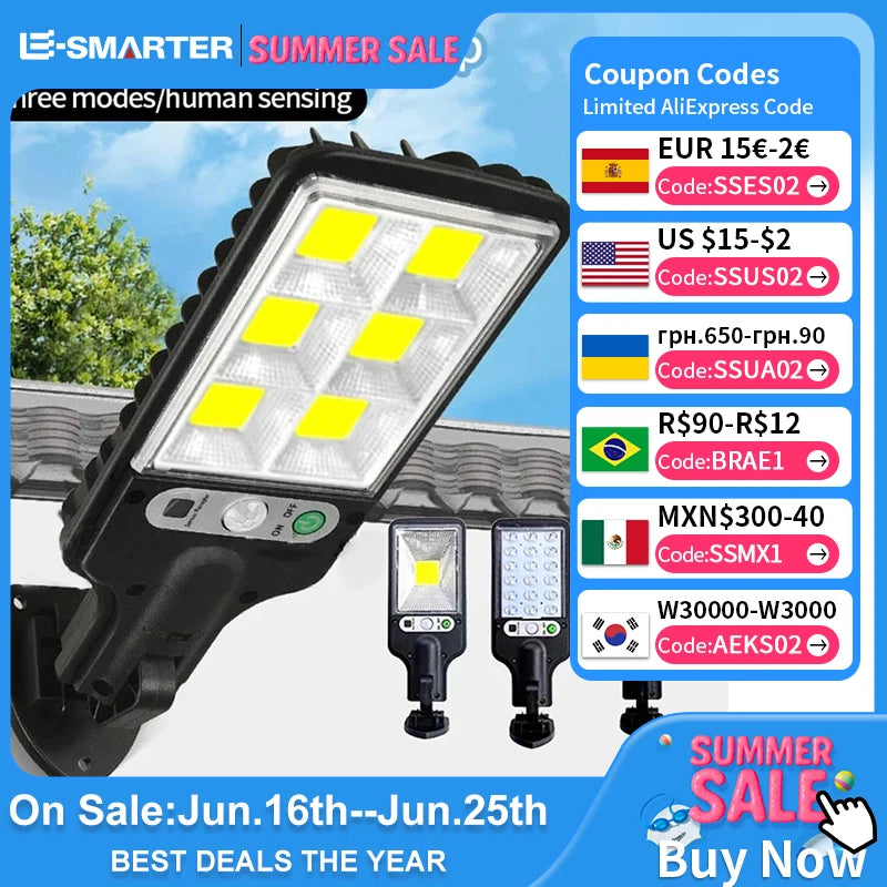Solar Outdoor Led Courtyard Wall Lamp Human Body Induction Garden Terrace Garage Door Street Lamp 616