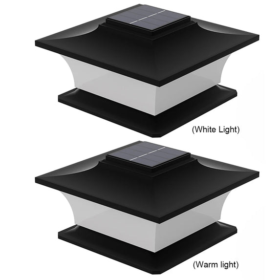 Solar Post Cap Light Solar Powered Post Light Auto On Outdoor LED Light Waterproof Garden Lamp Decorative for Garden Patio Porch