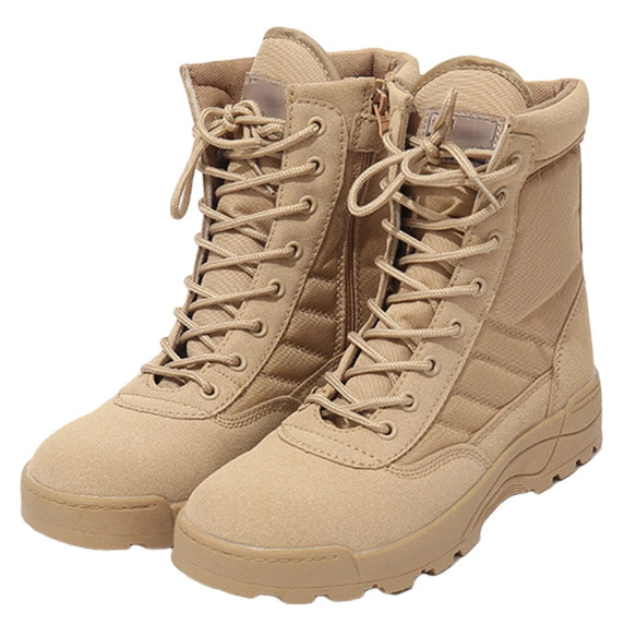 Outdoor Hiking Boots Lace Up Mountaineering Shoes Breathable Hunting Training Boots High-top Lightweight Non-Slip for Men