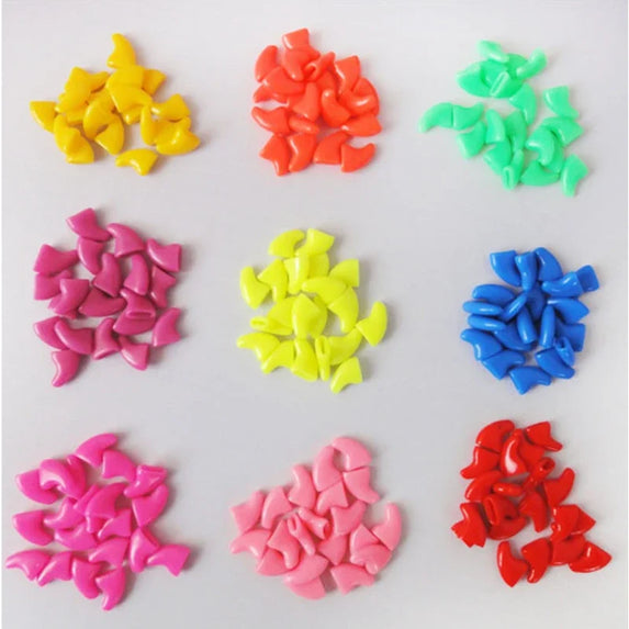 Hot Sale 20Pcs Colorful Soft Pet Dog Cat Kitten Paw Claw Control Nail Caps Claw Control Paws off + 1 pcs Adhesive Glue Security