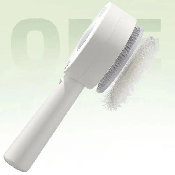 Anti-Static Pet Spray Hair Comb Massaging Demating Cat Steamy Shedding Brush Removes Loose Fur One-click Cleaning Button
