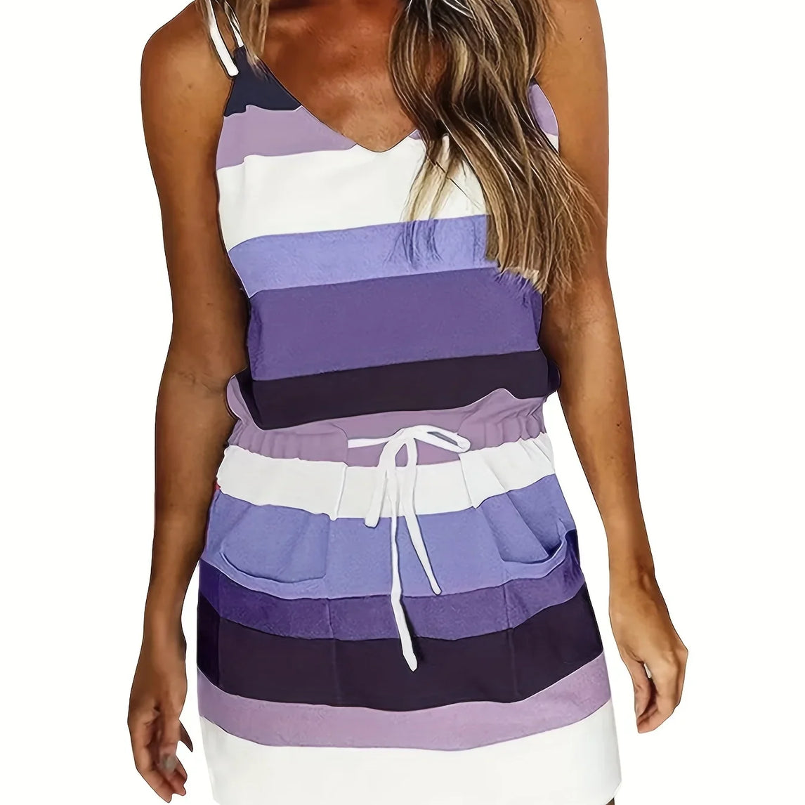 Sleeveless Dress for Women Clothing 2024 Summer Vacation Pullover Beach Sundress Female Korean Fashion Slim Sexy Short Dresse M