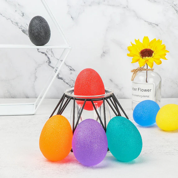 Silicone Ball Hand Grip Strength Trainer Adults Kids Wrist Rehab Therapy Stress Relief Finger Resistance Exercise Squeezer