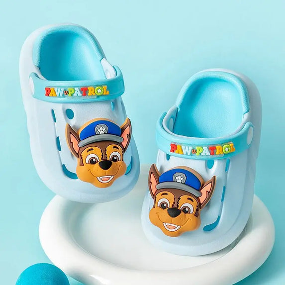 PAW PATROL Kids' Garden Shoes Boy and Girl Indoor Non-slip Soft Sole Slippers Breathable Deodorant Cute Cartoon Bow-Top Sandals