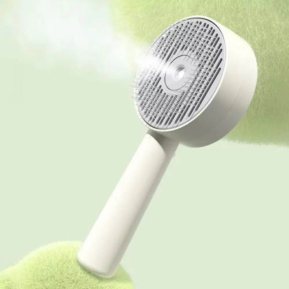 Anti-Static Pet Spray Hair Comb Massaging Demating Cat Steamy Shedding Brush Removes Loose Fur One-click Cleaning Button