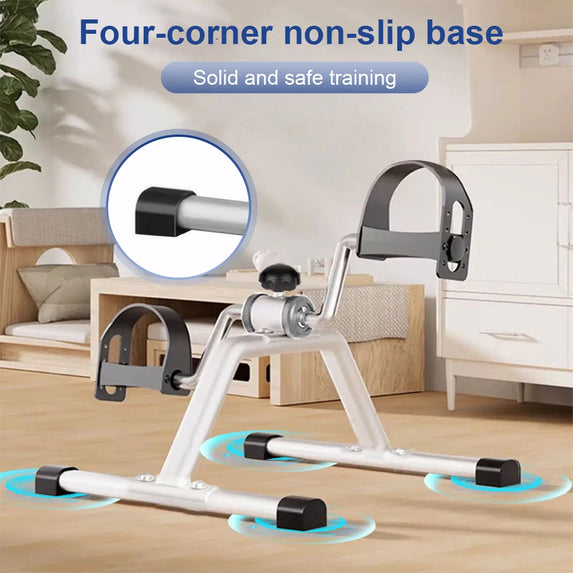 Mini Foldable Foot Pedal Exerciser with Adjustable Resistance Under Desk Bike Cycle Pedal Exerciser for Indoor Physical Therapy
