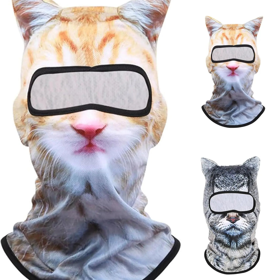 3D Cat Animal Ski Balaclava Ski Mask with Ears,Suitable for Music Festivals,Raves,Ski,Halloween or Party Outdoor