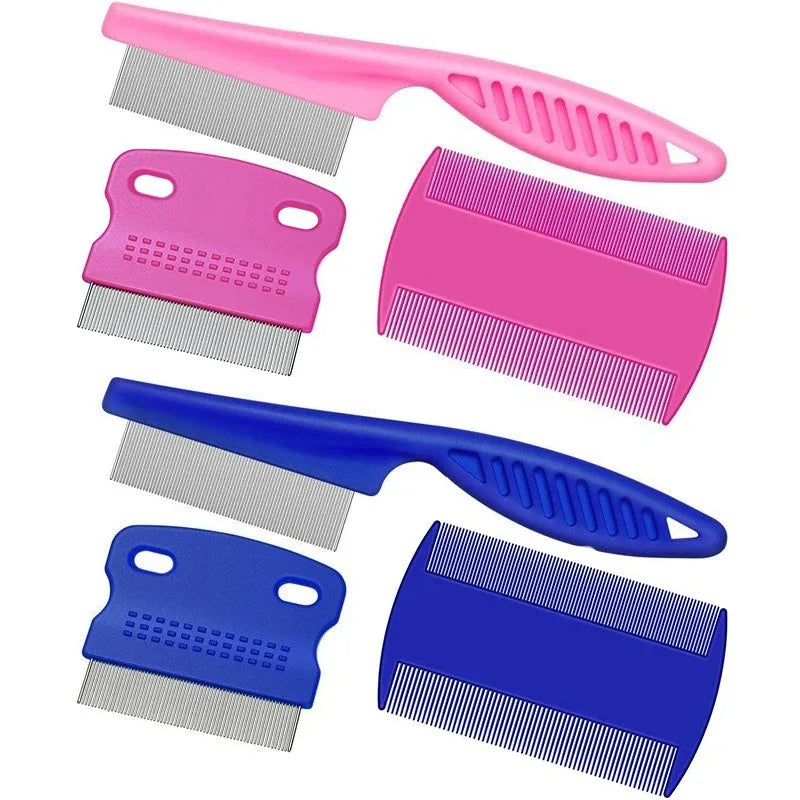 Flea Comb Cat Grooming Comb Set 3 Pcs/set Removes Mucus and Crust Small Lice Flea Combs Cats Supplies Pet Comb