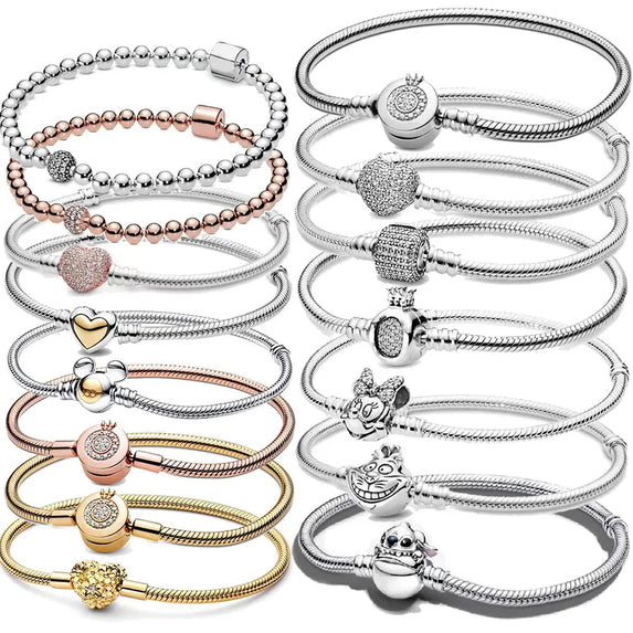 100% S925 pure silver Spider Man snake bone bracelet, suitable for original DlY bracelet, women's fashionable jewelry gift
