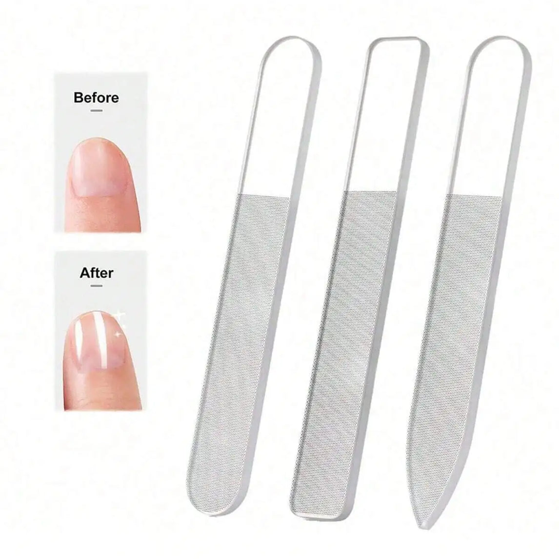 3pcs Nano Glass Nail Files Professional Sanding Polishing Files Transparent Nail File Grinding Equipment Manicure Art Tools