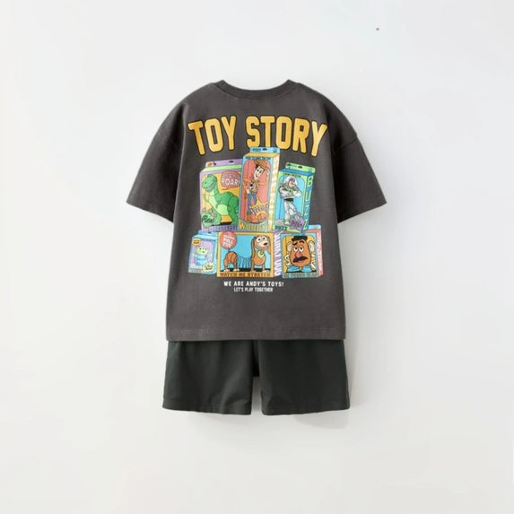 Short Sleeve Outfits Kids Summer Clothing 1-7Years Old Child Costume Cartoon Tees Toddler Boys New Fashion T-shirt+Shorts