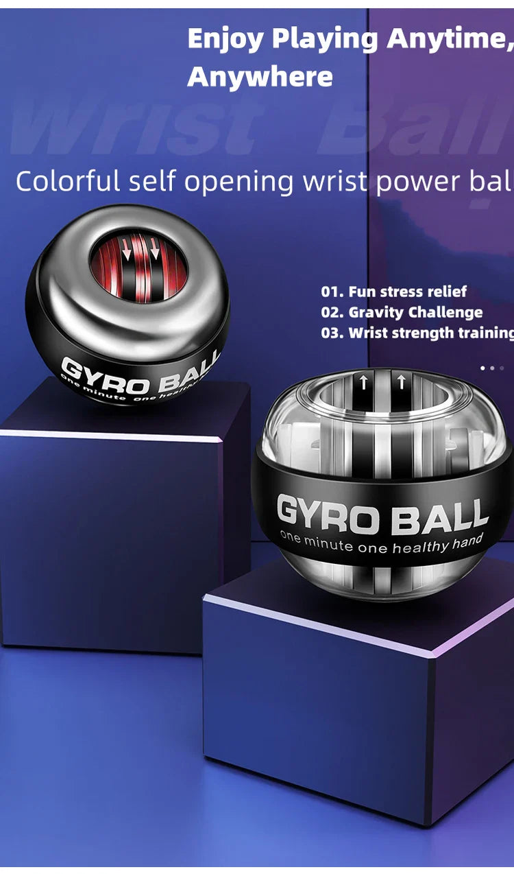 Gyroball Powerball Forearm Exerciser Muscle Fitness Equipment Gyroscope Power Ball Gyro Wrist Booster Trainer Hand Exercise