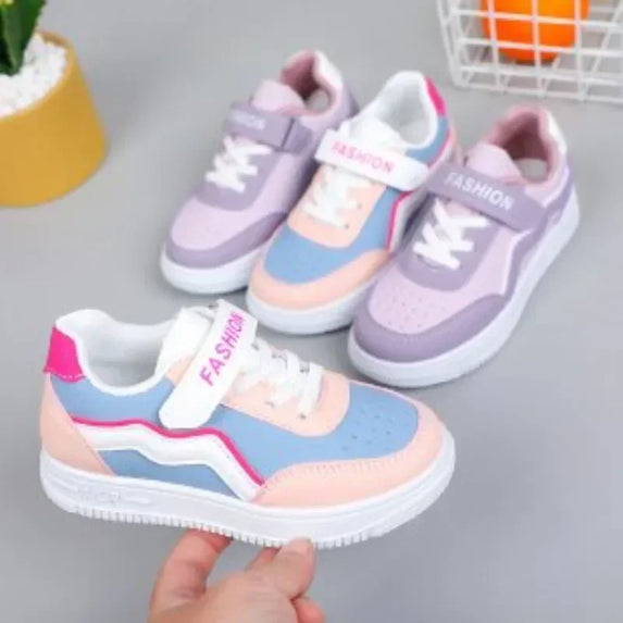 Girl's Fashion Non-slip Sneakers Purple New Casual Shoes Students Running Shoes Kids Children Girls Breathable Outdoor Shoes