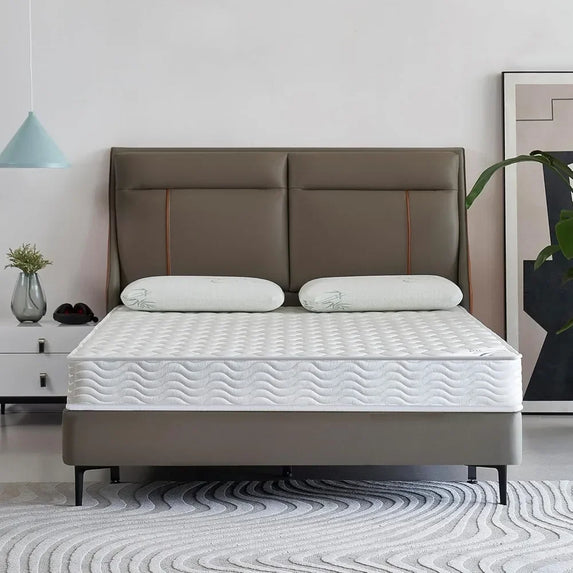 Oliver & Smith Queen Mattress - 6 Inch Hybrid Queen Size Mattress with Pocketed Coil Springs with High Density & Comfort