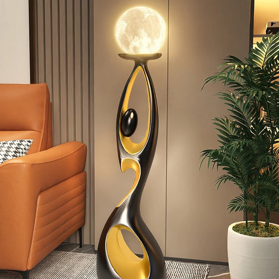 Home Art Decor,Light Luxury, Creative Living Room, TV Cabinet, Floor Decorative, Resin Abstract Sculpture, Housewarming Gift