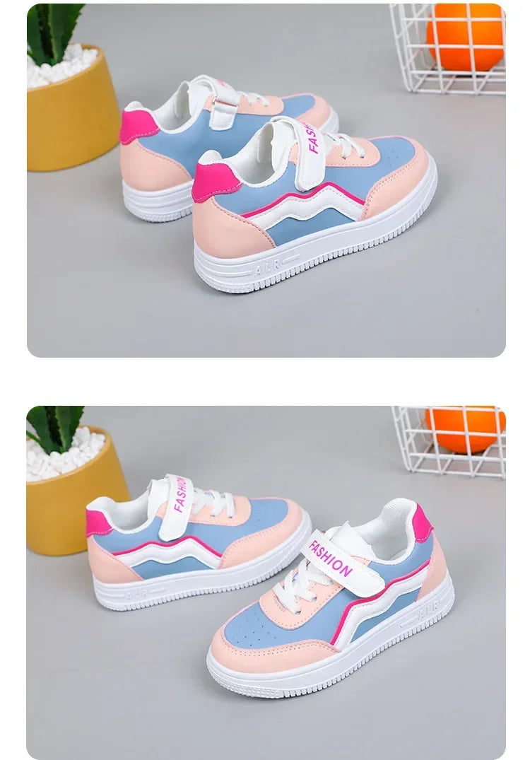 Girl's Fashion Non-slip Sneakers Purple New Casual Shoes Students Running Shoes Kids Children Girls Breathable Outdoor Shoes
