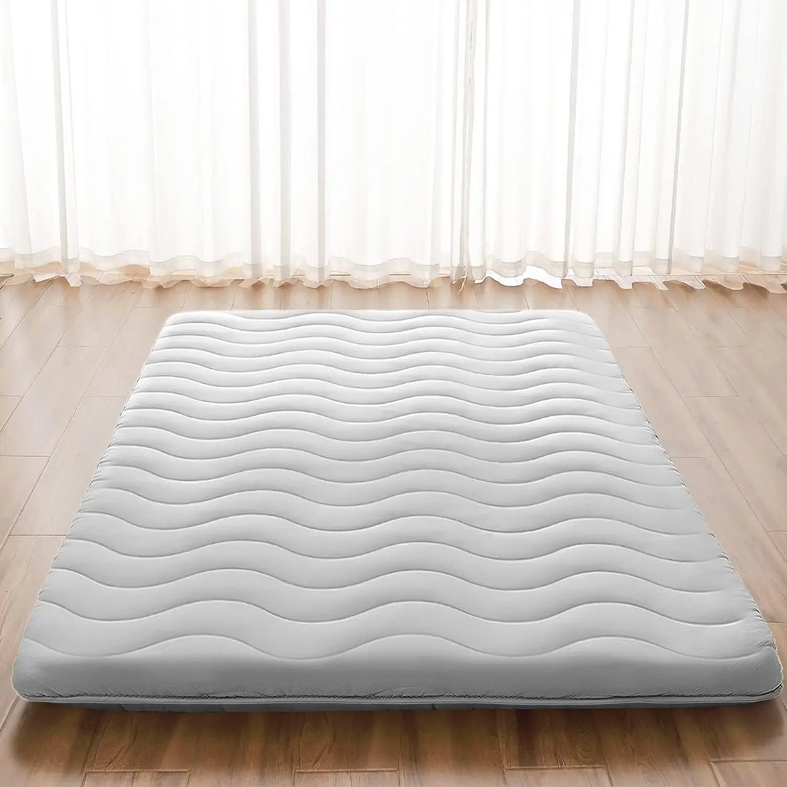 Floor Mattress, 100% High Density Comfortable Foam,4" Thicken Foldable Mattress Tatami Mat Sleeping Pad,Kids Floor Lounger(Twin）