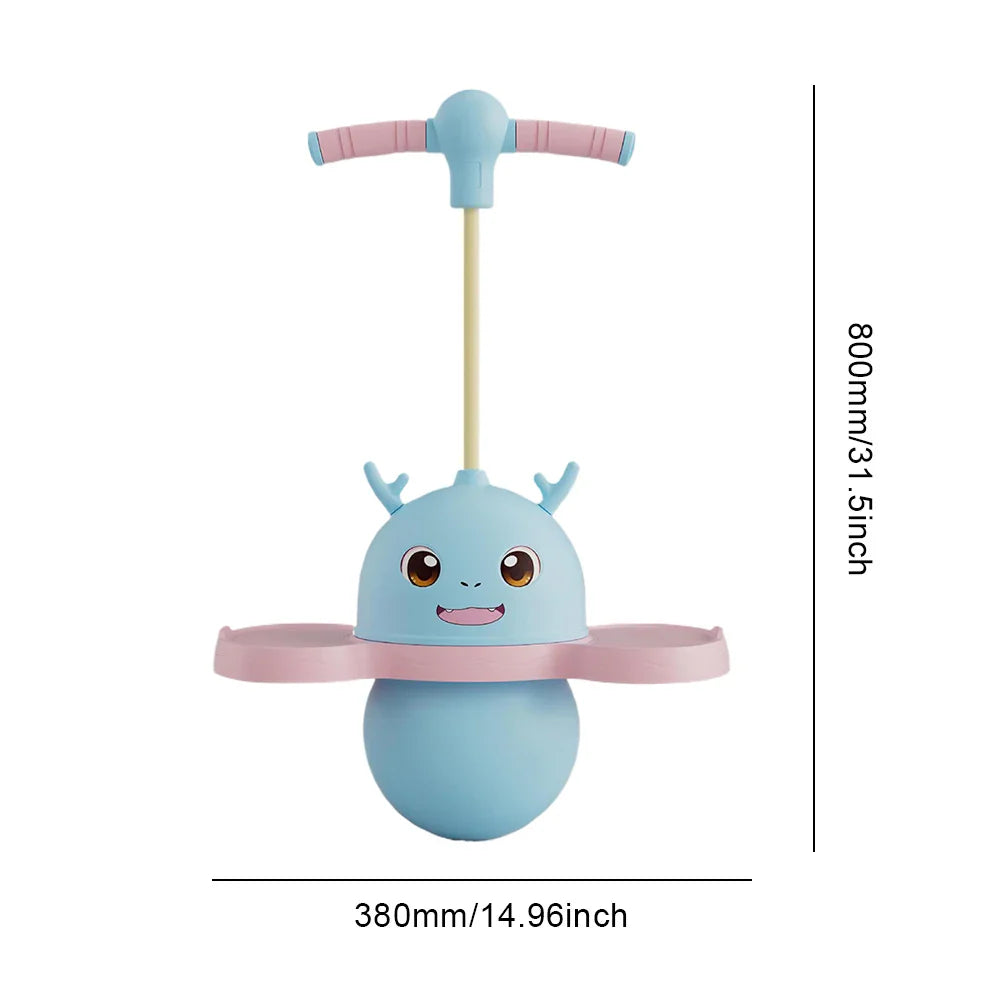 Panda Jumping Ball Exercise Balance Help Grow Tall Fitness Exercise Elastic Ball with Handle Outdoor Fun Bouncing Equipment