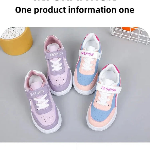 Girl's Fashion Non-slip Sneakers Purple New Casual Shoes Students Running Shoes Kids Children Girls Breathable Outdoor Shoes