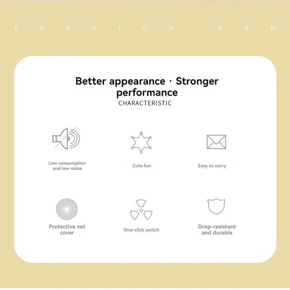 2025 New Handheld Charging Fan Cartoon Cute Small Student Charging Small Fan Portable Mini USB Fan Mini Pocket