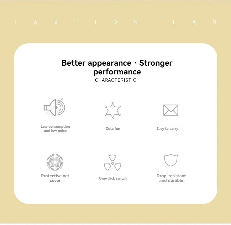 2025 New Handheld Charging Fan Cartoon Cute Small Student Charging Small Fan Portable Mini USB Fan Mini Pocket