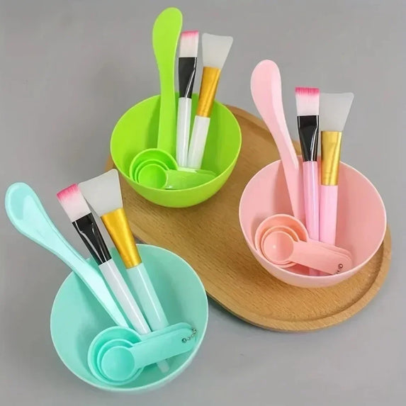 7pcs Facial Brush Mask Bowl Spoon Set Mask Brush Bar DIY Beauty Tools Mixing Tools Skin Care Makeup Supplies Woman Facial Tools