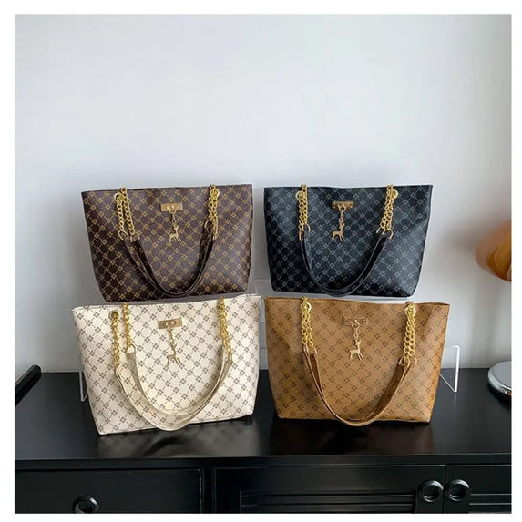 Trendy Shopping Bag Purse Women Luxury Design Tote Bag  Large Capacity Handbag Fashion Printing Shoulder Bag