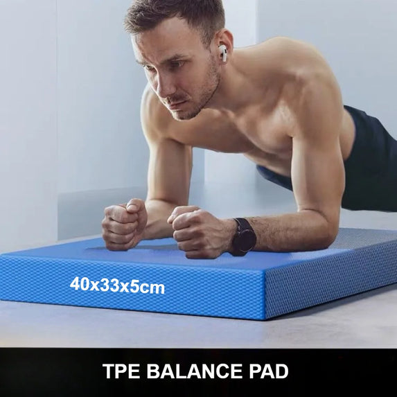 TPE Yoga Balance 5cm Mat Fitness Yoga Equipment Adult Plank Kneeling Mat Yoga Core Training Thickened Cushioned Exercise Mat