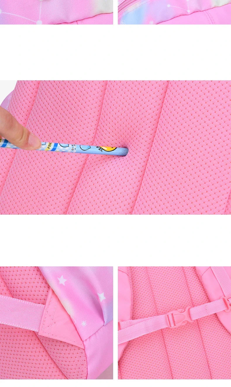 Children Girl Backpack School Bag Pink For Kid Child Teenage Schoolbag Primary Kawaii Cute Waterproof