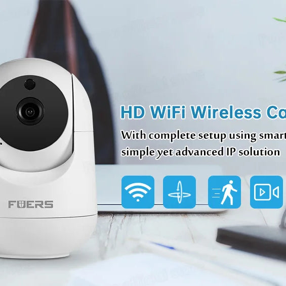 Fuers 5MP WiFi Camera Tuya Smart Home Indoor Wireless IP Surveillance Camera AI Detect Automatic Tracking Security Baby Monitor
