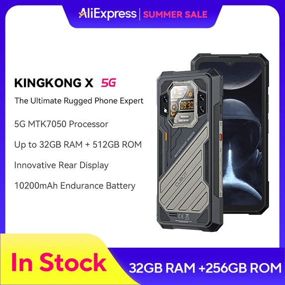CUBOT KINGKONG X, 2024 New Rugged Smartphone 5G, Dimensity 7050,32GB +256/512GB,120Hz Screen, 10200mAh, NFC, WiFi 6, Add to Cart