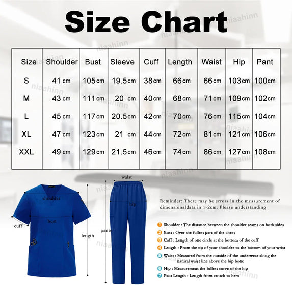 Wholesale Scrubs Uniforms Sets Medical Scrub Stretch Suit Healthcare Nursing Articles Unisex Surgical Uniforms Woman Men Uniform