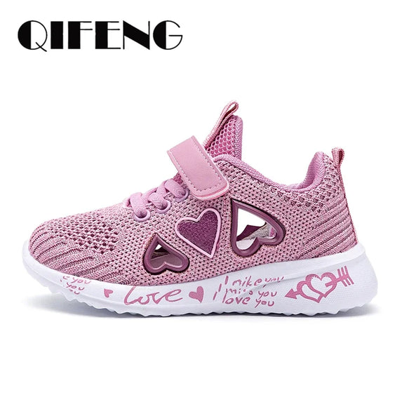 Girls Casual Shoes Light Mesh Sneakers Kids Summer Children Spring Autumn Tenis Cute Sport Cartoon Female Running Sock Footwear