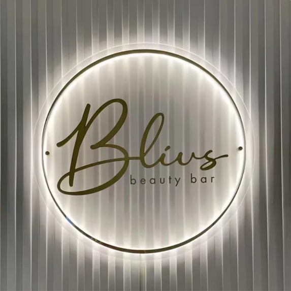 Custom Business Logo 3D Beauty Salon Nail Hair Studio 3D Acrylic Signs Custom Company Name  LED Neon Lights Dropshipping