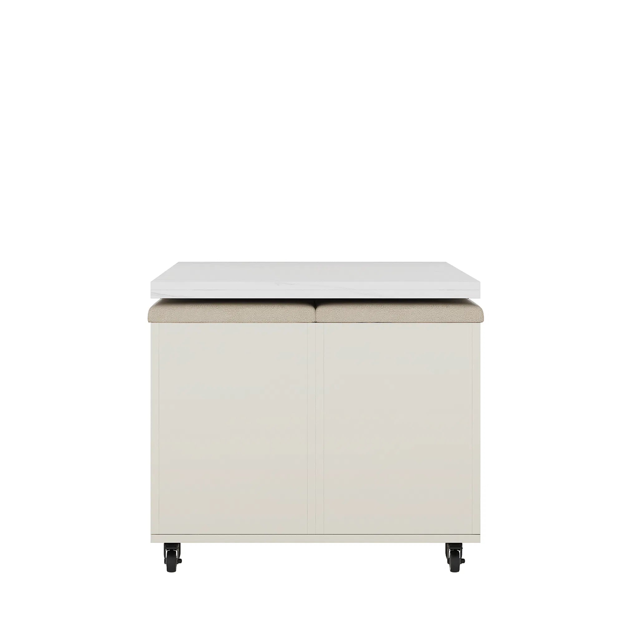 Space-Saving Expandable Table: 4-Stool Set with Hidden Storage