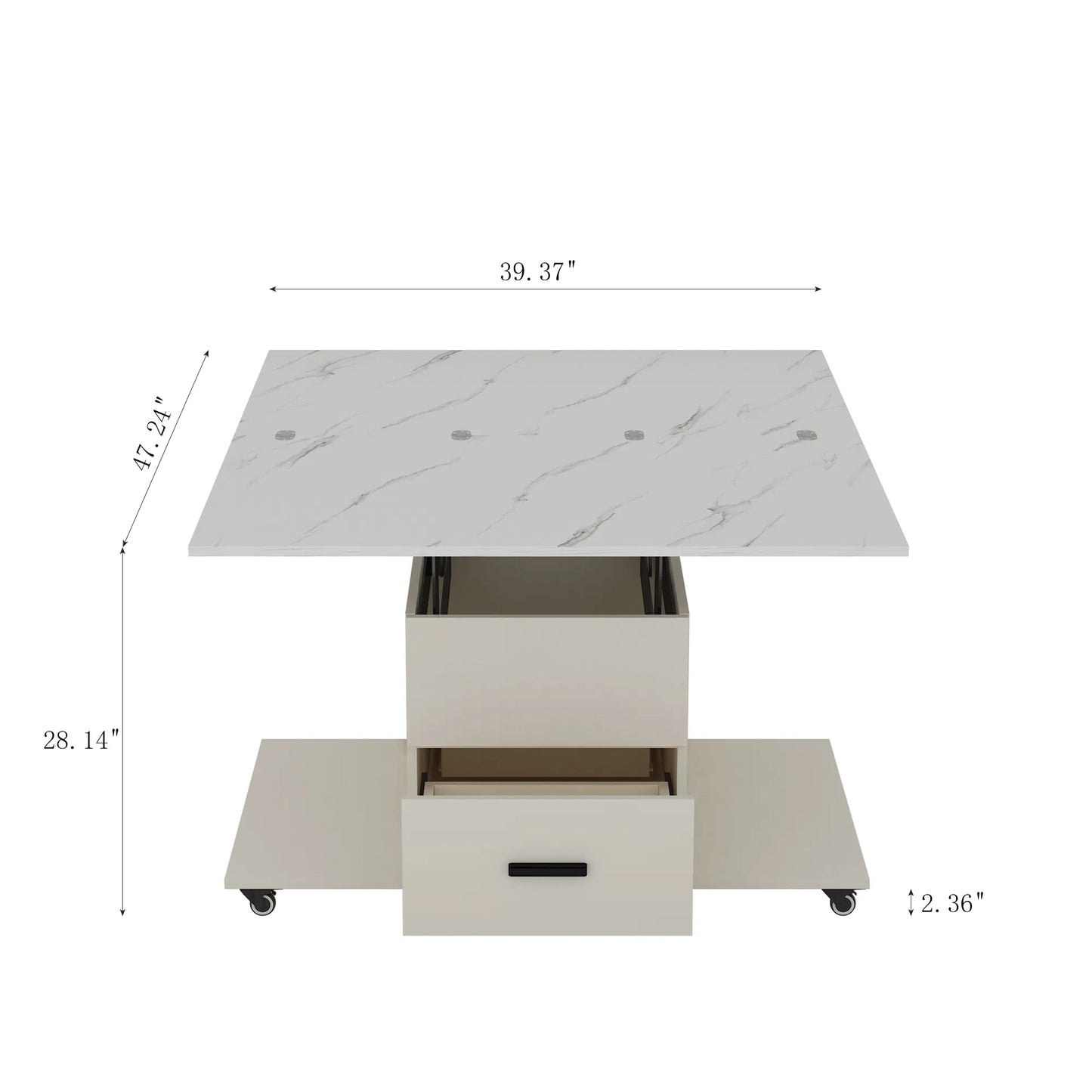 Space-Saving Expandable Table: 4-Stool Set with Hidden Storage