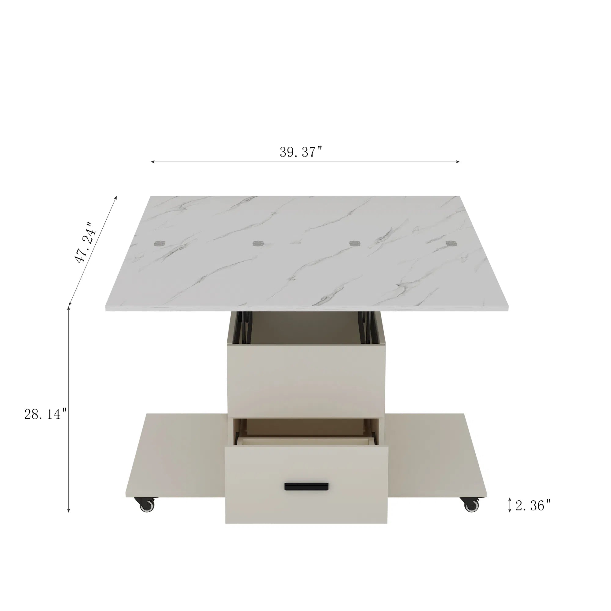 Space-Saving Expandable Table: 4-Stool Set with Hidden Storage